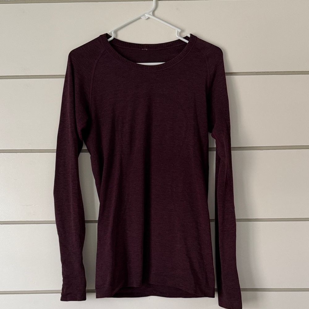 LULULEMON swiftly tech Long Sleeve Maroon Top